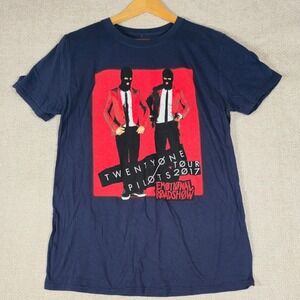Twenty One Pilots Emotional Roadshow Tour 2017 Men's Navy Blue T Shirt‎ Sz Small